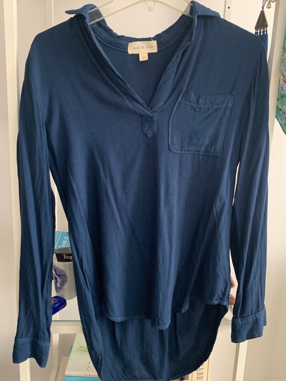 Cloth & Stone Navy Top, Sz XS